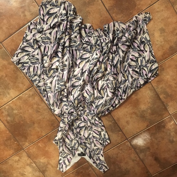 MultiColor Flowy Wrap Dress - Picture 2 of 8